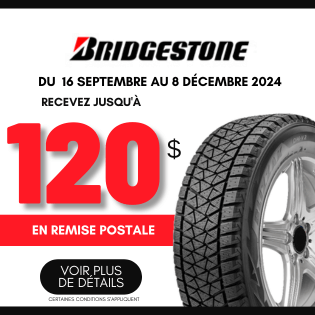 REMISE POSTALE Bridgestone CHEZ blackcircles.ca