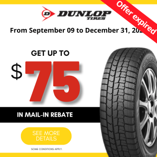 Mail-In Rebate dunlop at blackcircles.ca